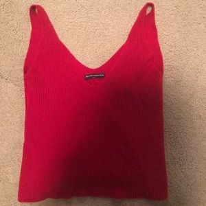 Brandy Melville Red Knit Tank Top - OS/S